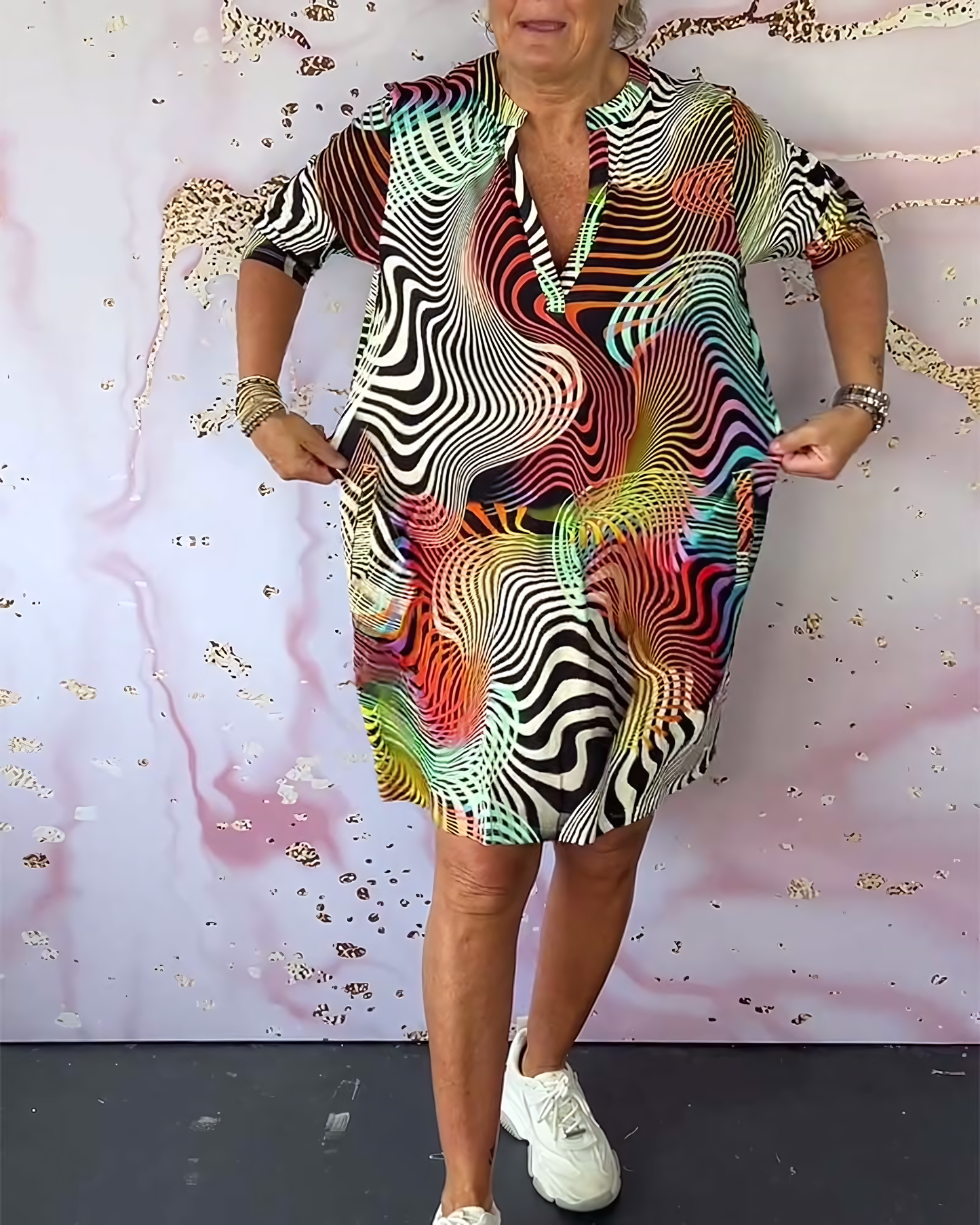 Cotton Midi Dress with Pockets
