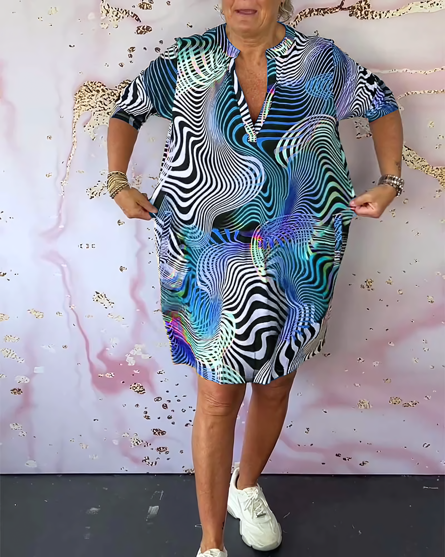 Cotton Midi Dress with Pockets