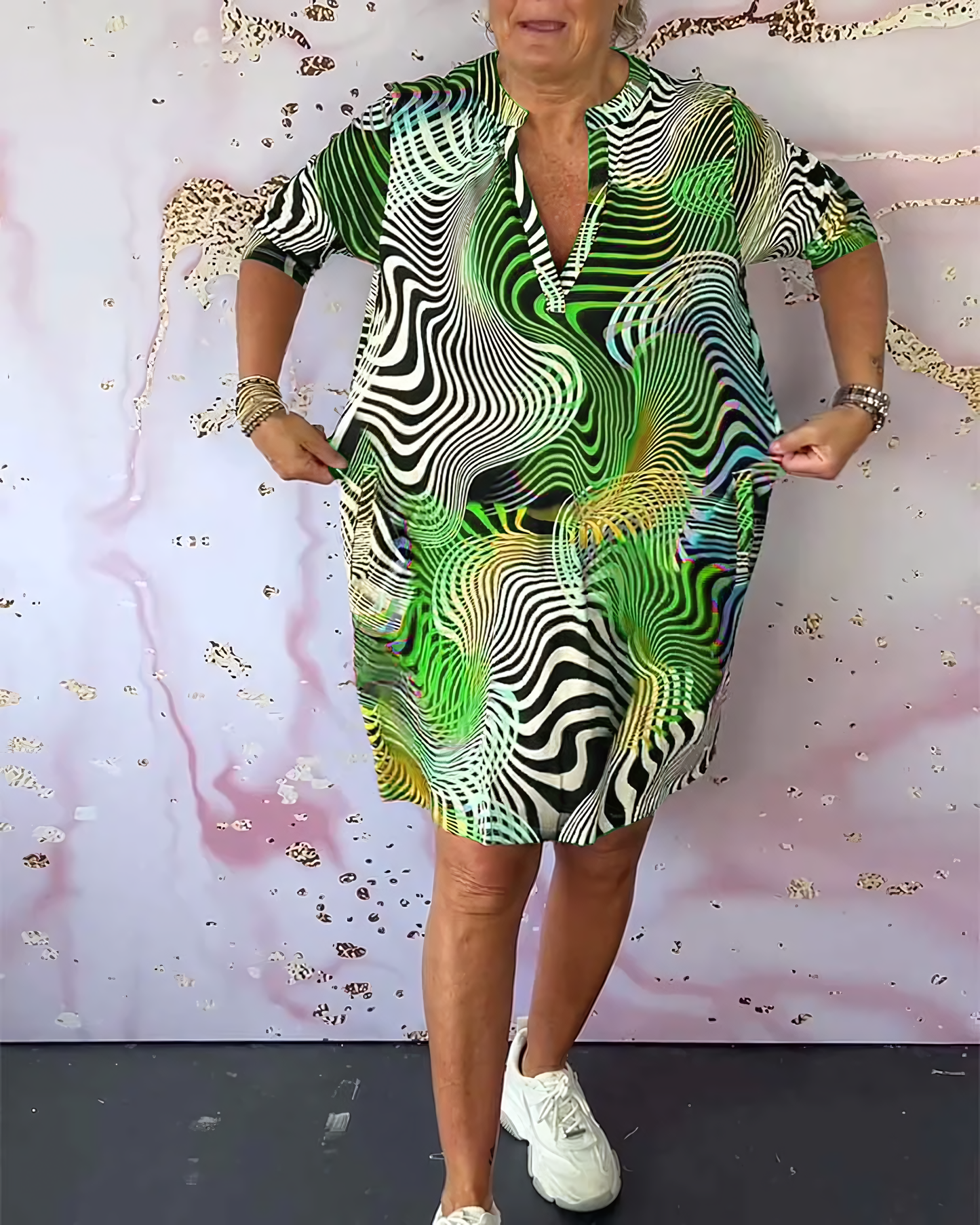 Cotton Midi Dress with Pockets