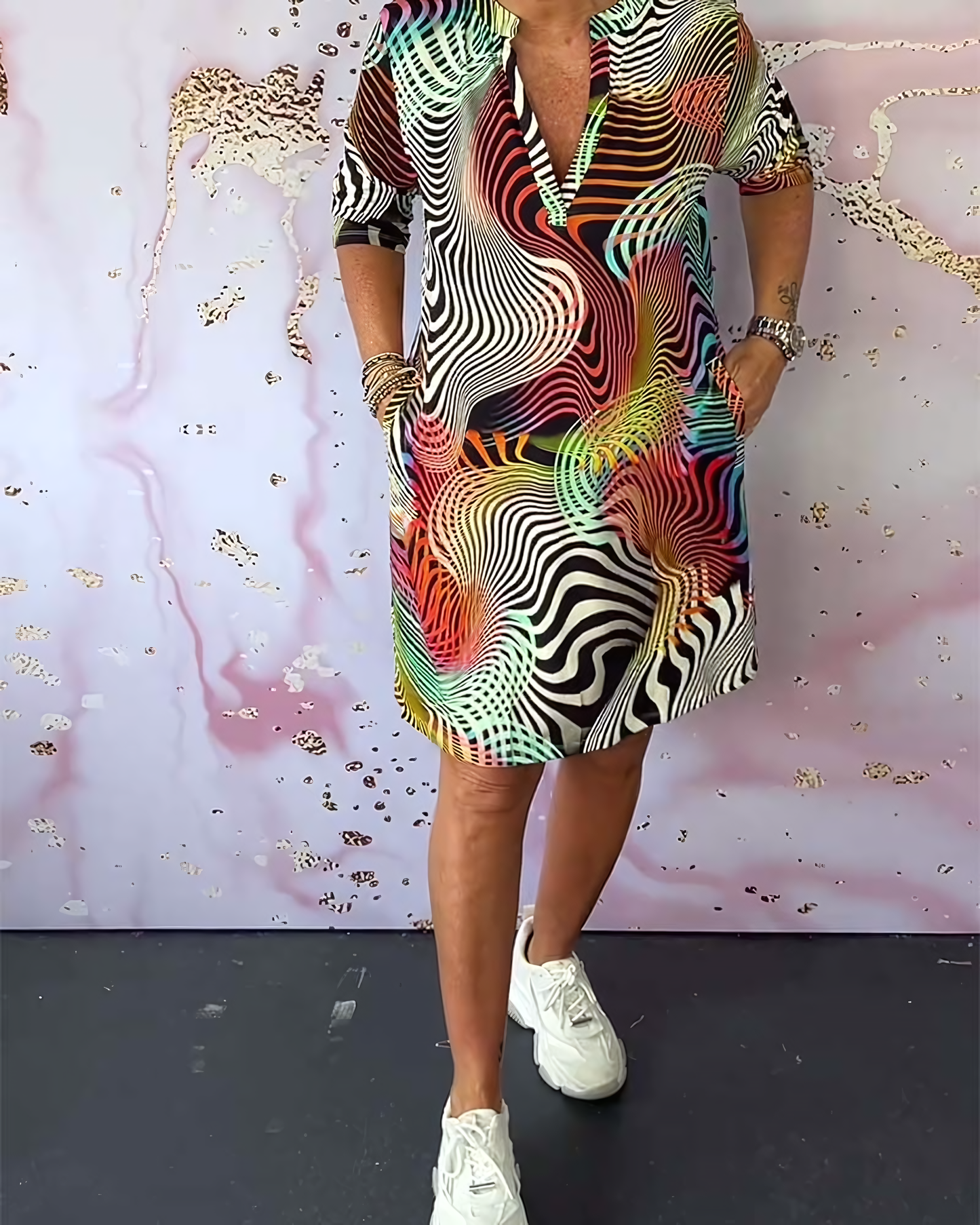 Cotton Midi Dress with Pockets
