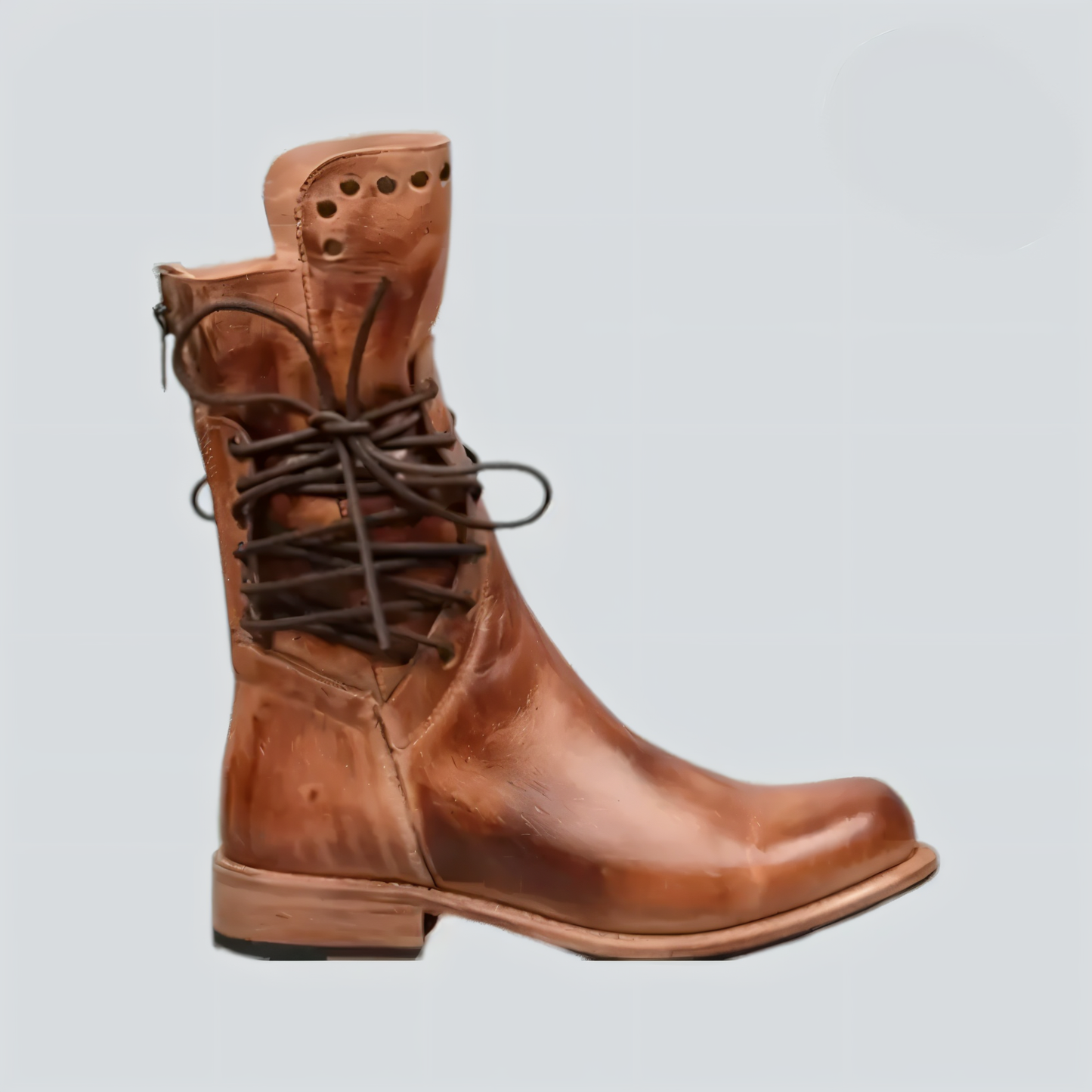 Raven Mid Calf Leather Boots - Get that retro charm and modern comfort