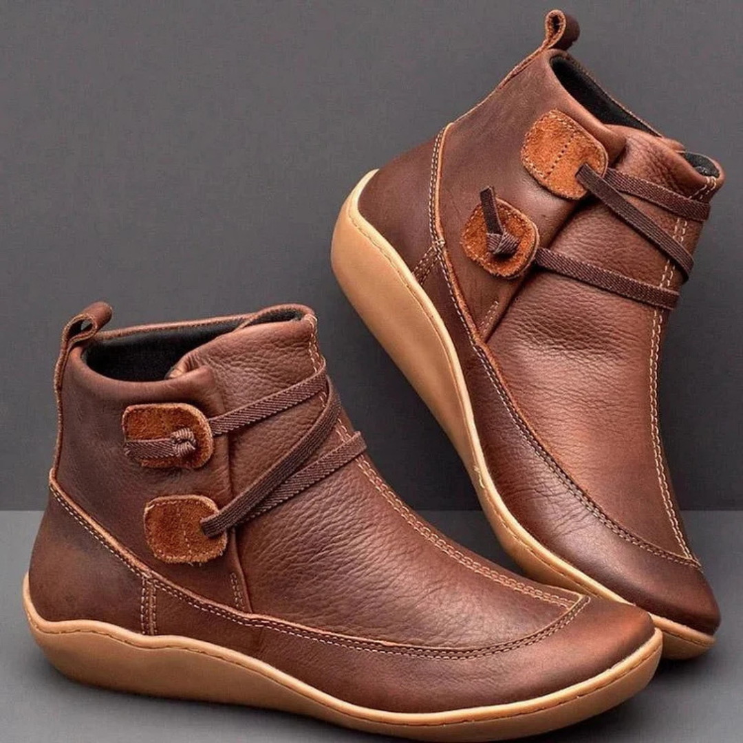 Nina Boots - Vintage Leather Ankle Boots: for Modern Comfort