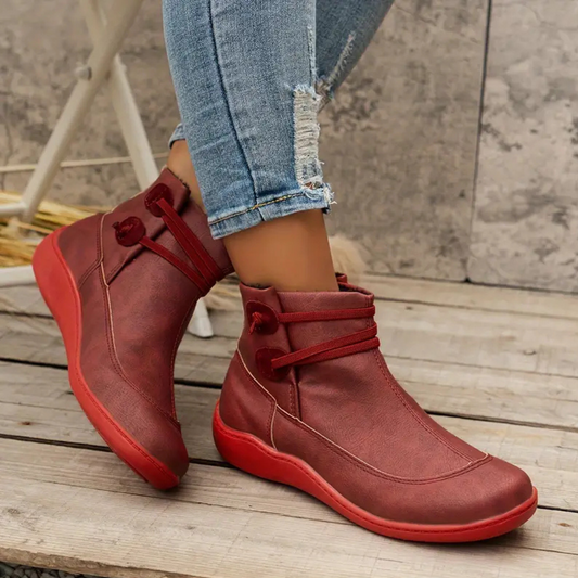 Nina Boots - Vintage Leather Ankle Boots: for Modern Comfort