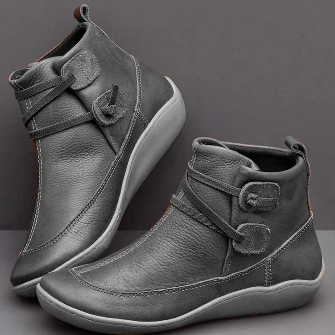Nina Boots - Vintage Leather Ankle Boots: for Modern Comfort