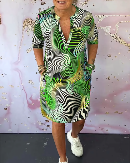 Cotton Midi Dress with Pockets