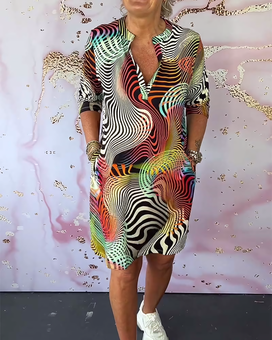 Cotton Midi Dress with Pockets