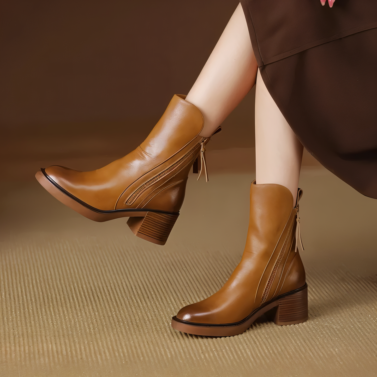 Maggie Leather Ankle Boots - Style Meets Comfort in Every Step