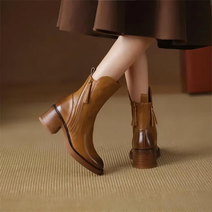 Maggie Leather Ankle Boots - Style Meets Comfort in Every Step