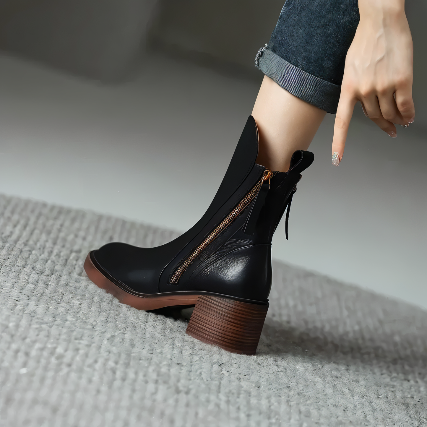 Maggie Leather Ankle Boots - Style Meets Comfort in Every Step
