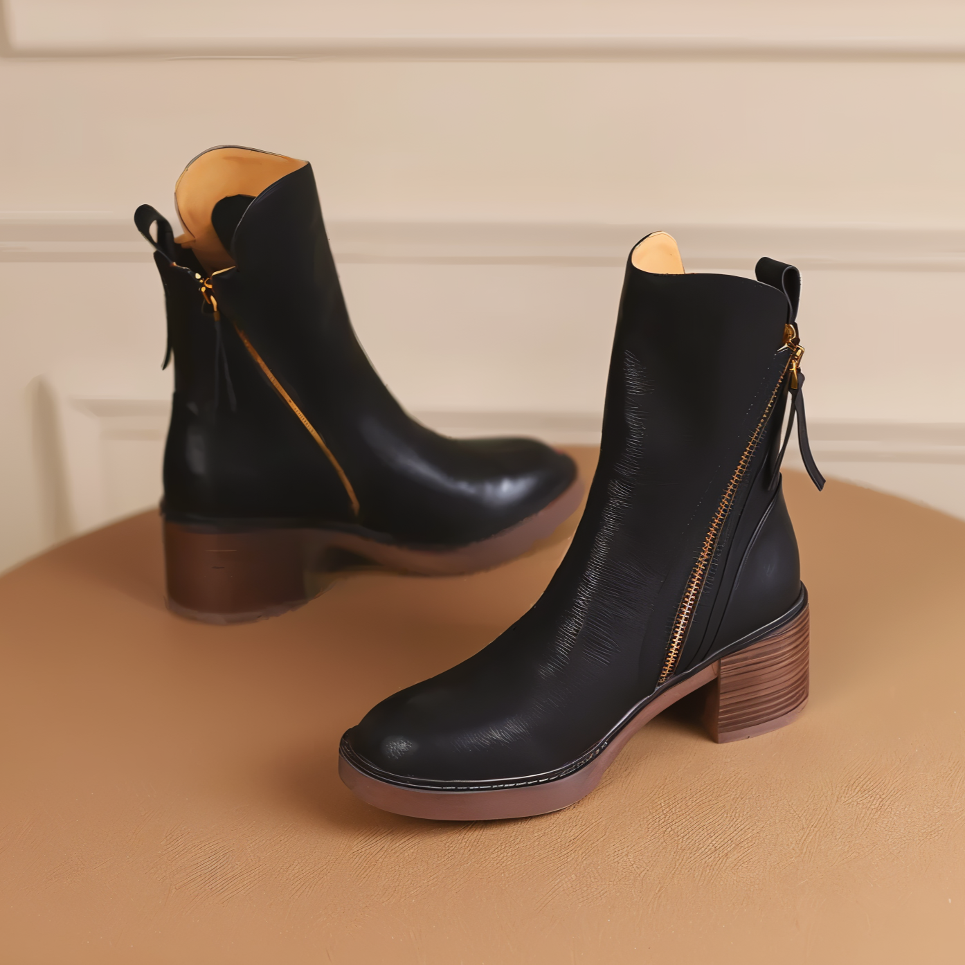 Maggie Leather Ankle Boots - Style Meets Comfort in Every Step