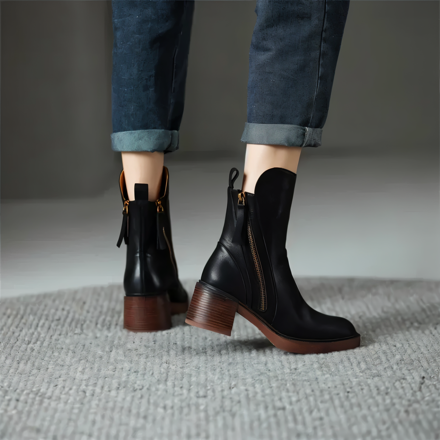 Maggie Leather Ankle Boots - Style Meets Comfort in Every Step